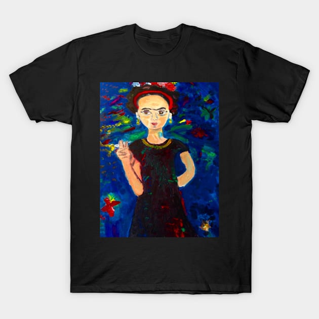 Frida T-Shirt by QuiqueWarrior